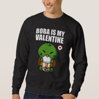 Moletom Boba Tea is My Valentine Turtle Anti Valentines Da
