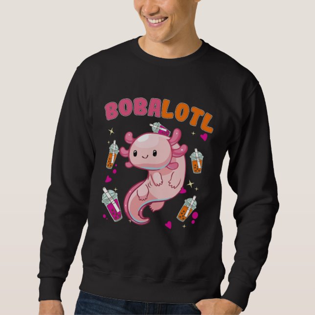 Moletom Bobalotl Axolotl Boba Tea Bubble Milk  1 (Frente)