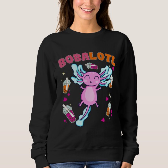 Moletom Bobalotl Axolotl Boba Tea Bubble Milk  8 (Frente)