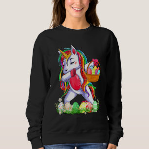 Moletom Boca-Boca-Boca-Boca-Boca de Ovos de Páscoa Unicorn