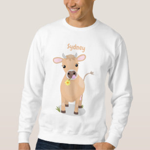 Moletom Boca doce e camisola de flores