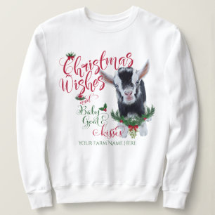 Moletom BOCA  Natal Deseja O Bebê Goat Kisses Nigeriano