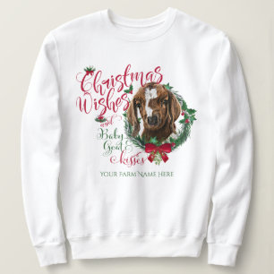 Moletom BOCA O Natal Deseja Que O Bebê Goat Boisses Boer