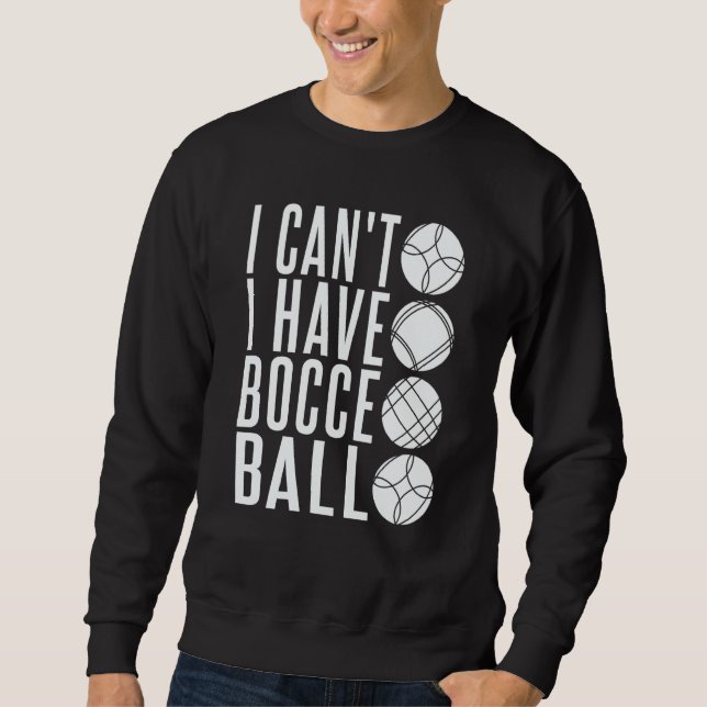 Moletom Bocce Ball Player  Bocce Match Italian Bowling Boc (Frente)