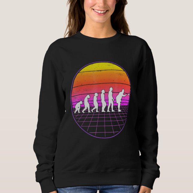 Moletom Boccia Evolution Vaporwave 70s Boule Petanque Bocc (Frente)