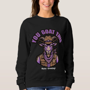 Moletom Bode Cabra Cowboy Motivacional Piada Design Ociden