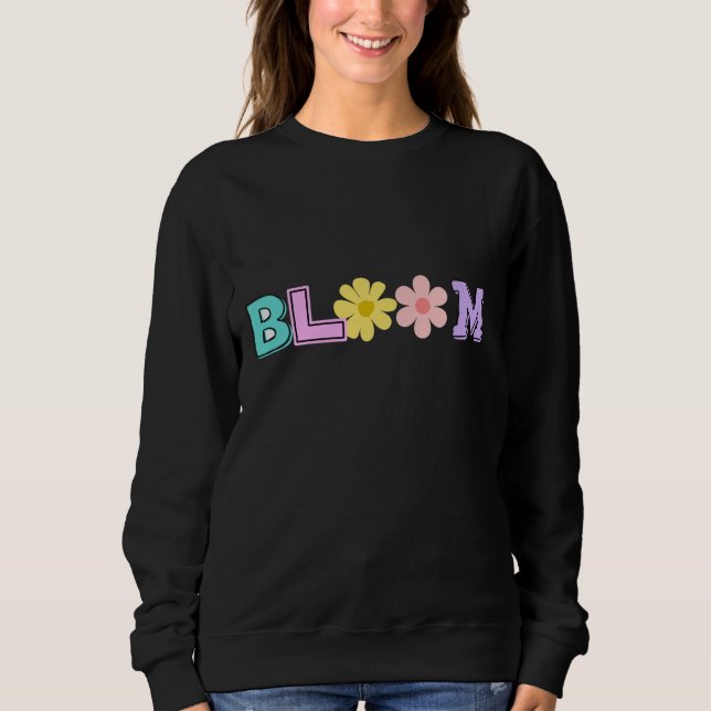 Moletom Body de Bebê Floral Pastel Bloom Retro (Frente)