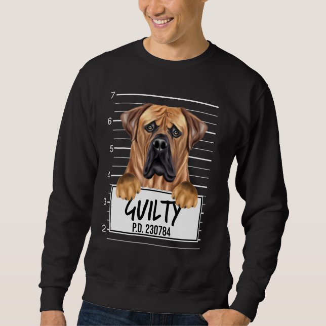 Moletom Boerboel Mugshot Guilty Dog (Frente)