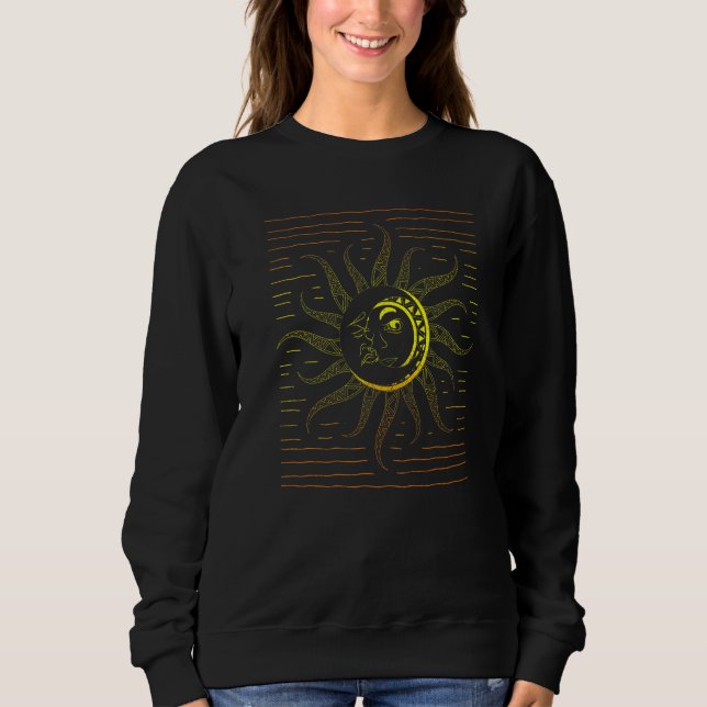 Moletom Bohemian Aesthetic Celestial Bodies Sun Moon Astro (Frente)