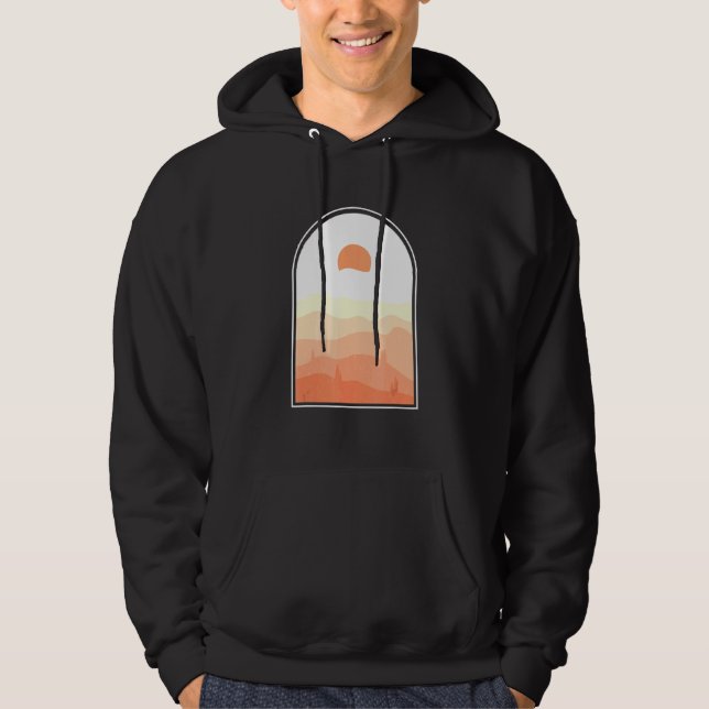 Moletom Boho Abstrato Art Desert Sunset Landscape Geometri (Frente)