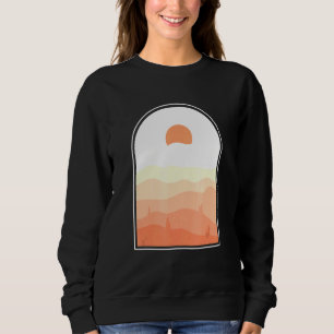 Moletom Boho Abstrato Art Desert Sunset Landscape Geometri