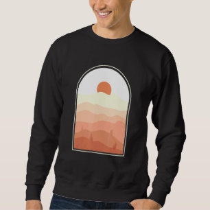 Moletom Boho Abstrato Art Desert Sunset Landscape Geometri