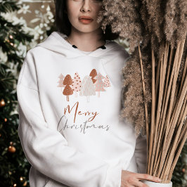 Moletom Boho Casaco com Capuz de Árvore de Natal – Estilo