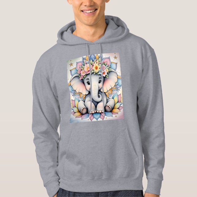 Moletom Boho Elephant 🌼 🐘 | Paz e Petais (Frente)