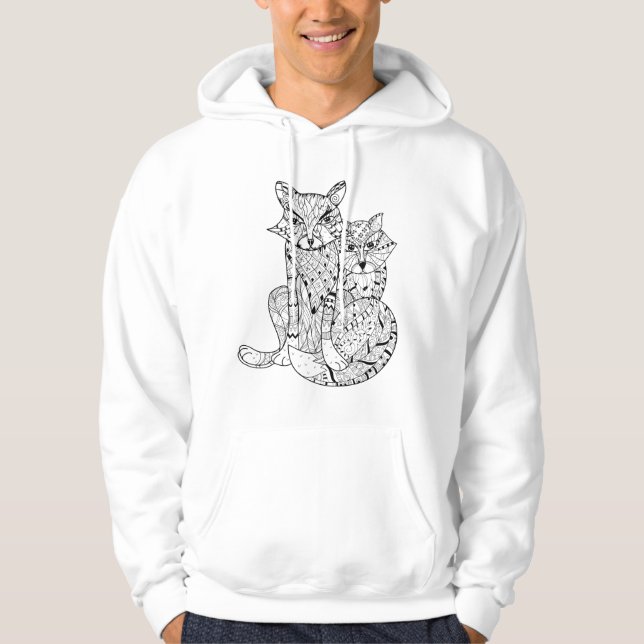 Moletom Boho Fox Doodle (Frente)