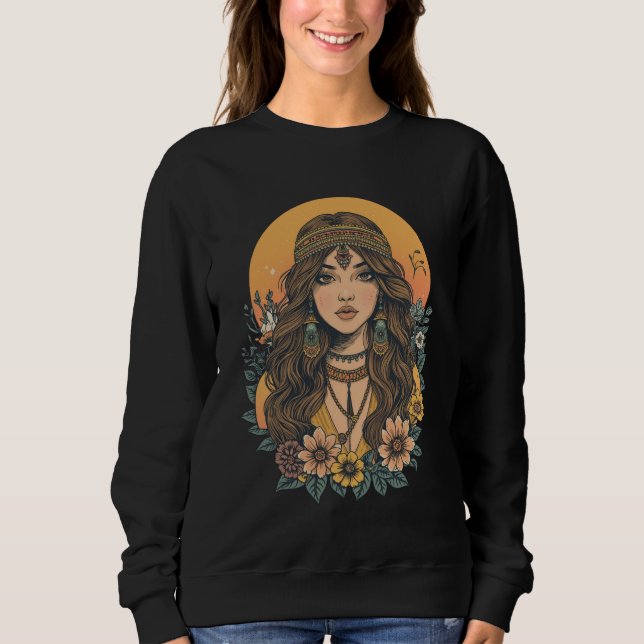 Moletom Boho Girl Sweatshirt | Vintage Aesthetics (Frente)