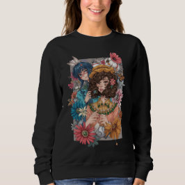 Moletom Boho Girl with Floral Sweatshirt
