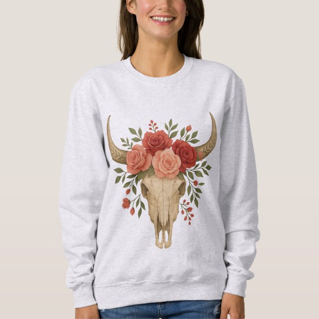 Moletom Boho Gothic Floral (Frente)