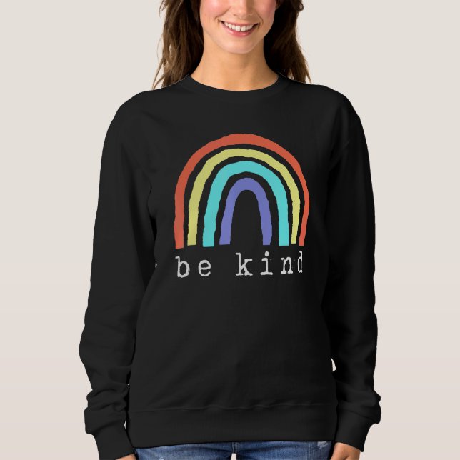 Moletom Boho Rainbow Be Kind Prid Lbgtqia (Frente)