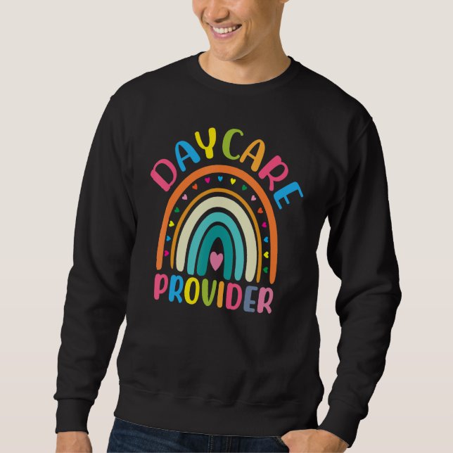 Moletom Boho Rainbow Daycare Provider Apreciação do Profes (Frente)