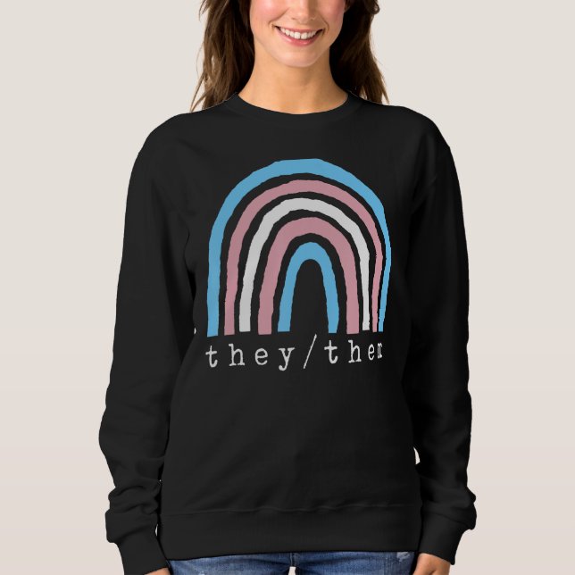 Moletom Boho Rainbow Trans Pronounes Eles Orgulham LBGTQI (Frente)