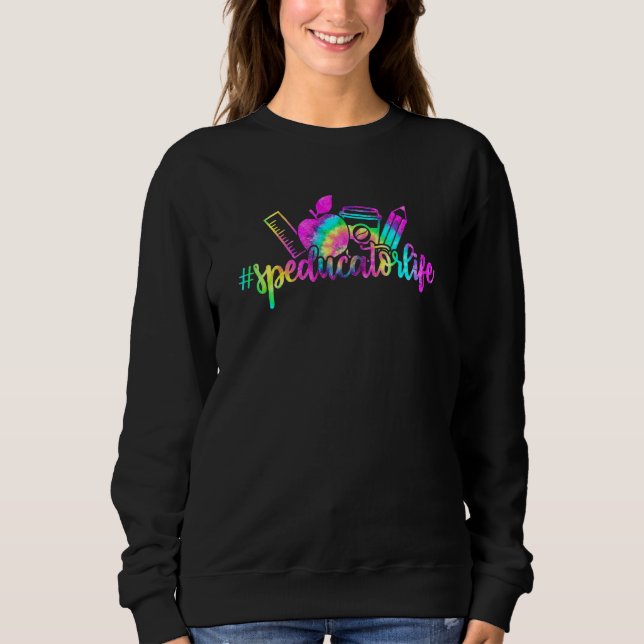 Moletom Boho Tie Dye Rainbow Speductor Life Teach Love In (Frente)