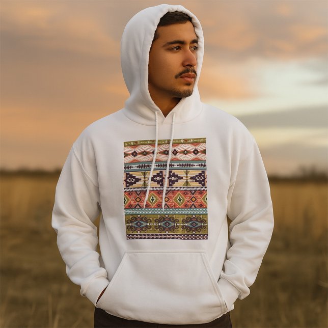 Moletom Boho Tribal - Padrão Geométrico Sudoeste Aztec (Criador carregado)