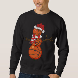 Moletom Bola de Basquete Xmas Gift Snowman Basball Chris