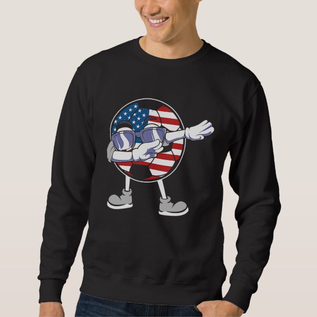 Moletom Bola de Futebol Americano com Bandeira dos EUA Dab (Frente)