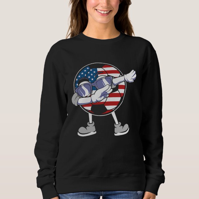 Moletom Bola de Futebol Americano com Bandeira dos EUA Dab (Frente)