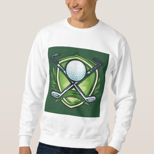Moletom Bola de Golfe e Tacões com Símbolo de Escudo (Frente)