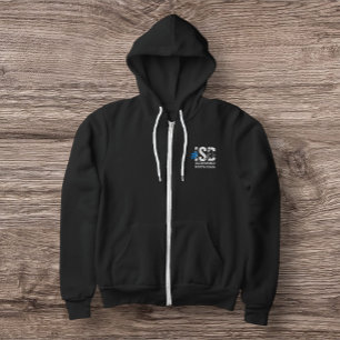 Moletom Bola de Hash ISD+Cheio de Canvas-Zip Hoodie