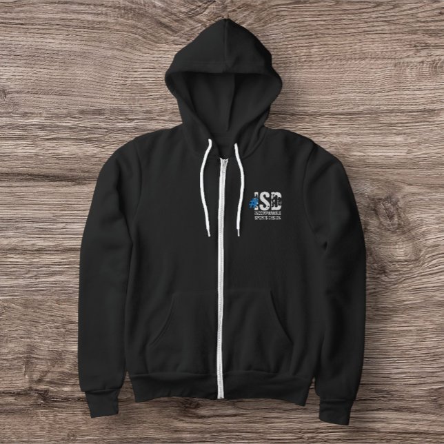 Moletom Bola de Hash ISD+Cheio de Canvas-Zip Hoodie (Criador carregado)