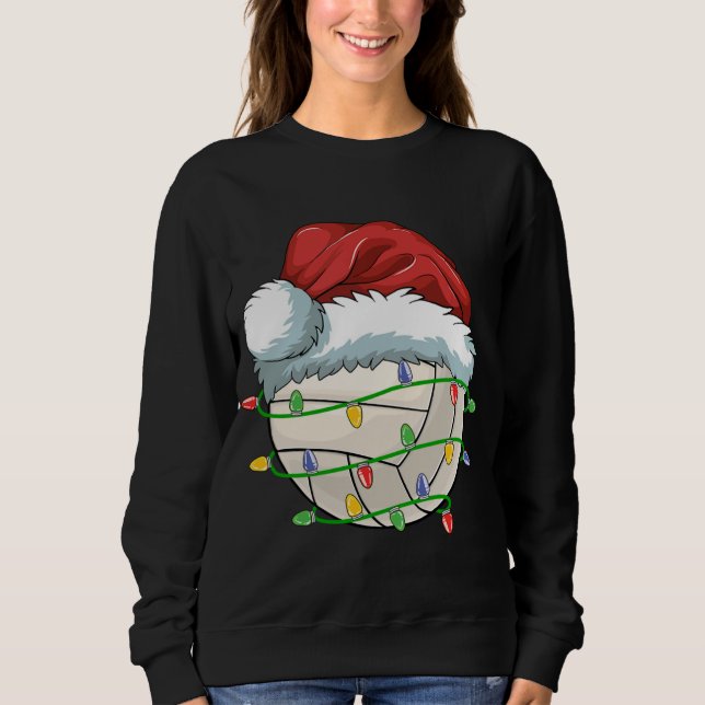 Moletom Bola de Voleibol de Natal Santa Hemorragia Ligeira (Frente)