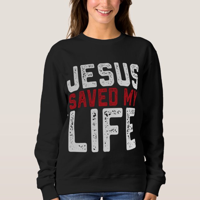 Moletom BOLD Christian Gift Jesus Salvou Minha Vida (Frente)