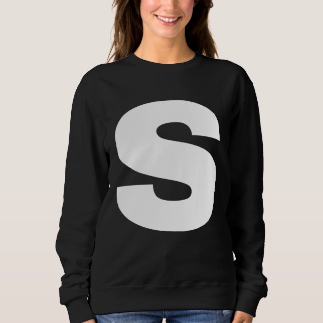 Moletom Bold Letter S Alphabet Characters Big Font Capital (Frente)