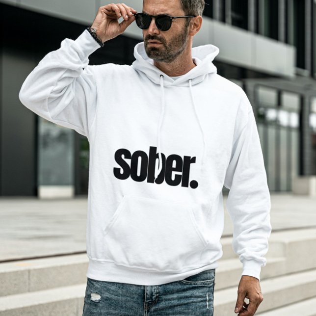 Moletom Bold Sobriety, um Confiante Sober (Criador carregado)