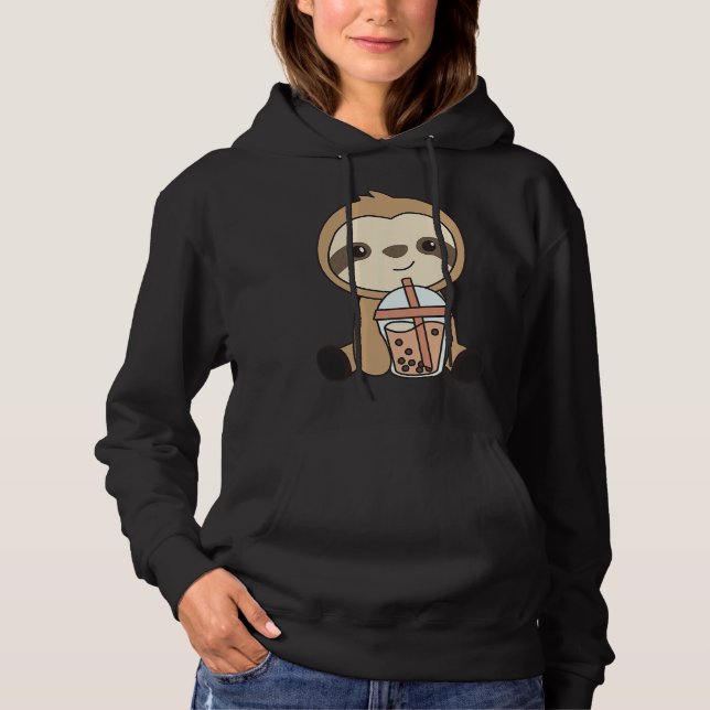 Moletom Bolha Chá Sloth Com Chá De Chocolate (Frente)