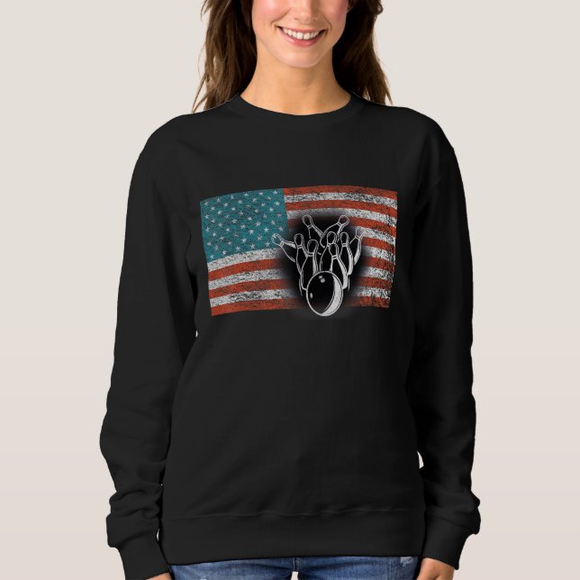 Moletom Boliche Americana De Bandeiras Da Usa (Frente)