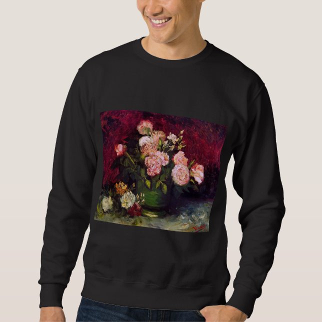 Moletom Boliche com Peonies e Rosas Van Gogh de Belas Arte (Frente)