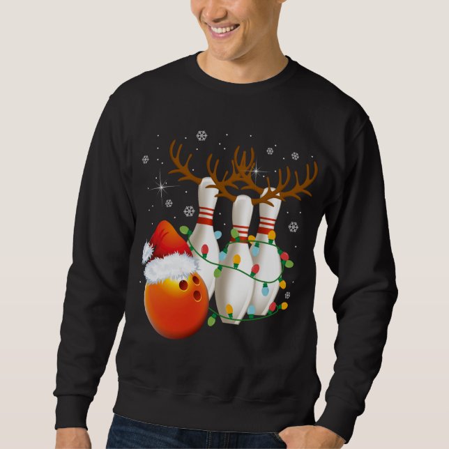 Moletom Boliche dá Boliche de Natal Santa Hat Christma (Frente)