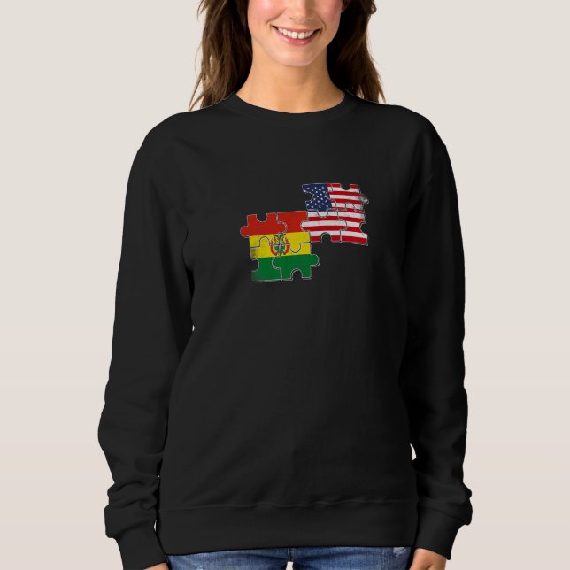 Moletom Bolivia USA Bolivian American Flag   (Frente)
