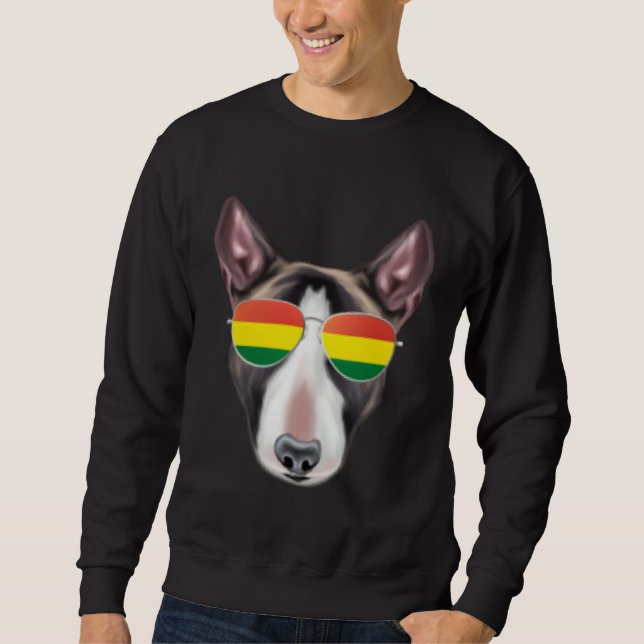 Moletom Bolivian Flag Miniature Bull Terrier Dog Bolivia P (Frente)