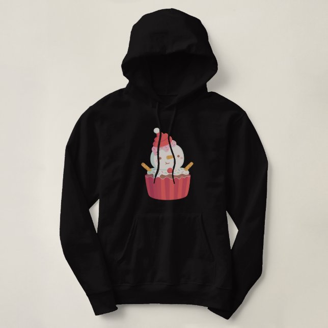Moletom Bolo de Natal de Homem de Neve Engraçado (Frente do Design)