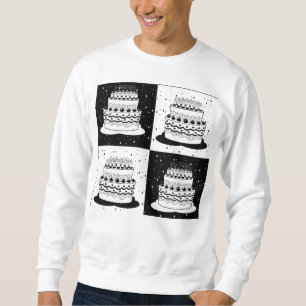 Moletom Bolo Xadrez Preto e Branco Impressão em Bloco