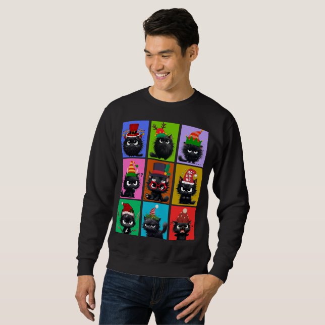 Moletom Bolt The Cat Christmas Men's sweatshirt (Frente Completa)