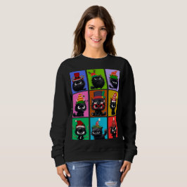Moletom Bolt The Cat Christmas Sweatshirt das mulheres