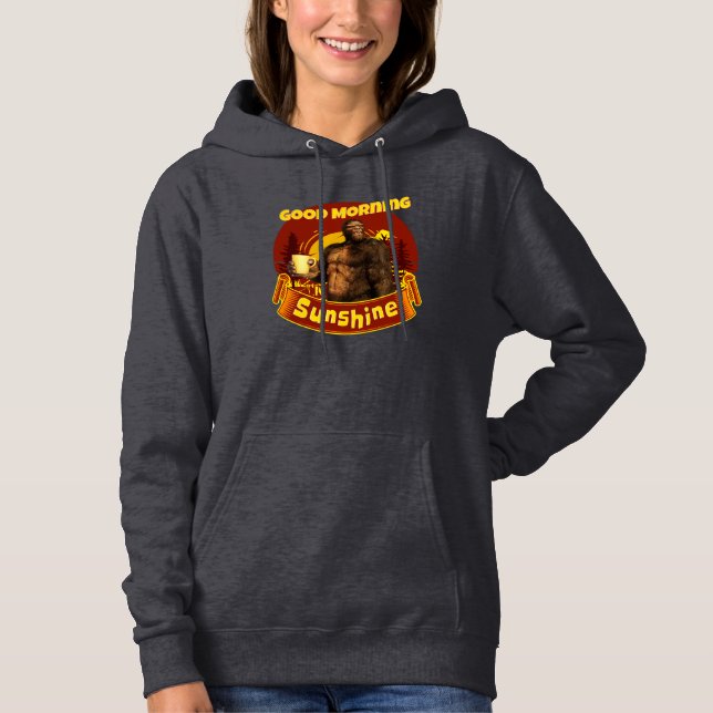 Moletom Bom Dia Sol Bigfoot Café Humor Arte (Frente)