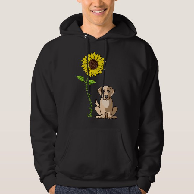 Moletom Bom dia Sunshine Labrador Retriver Sunflower (Frente)