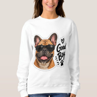Moletom Bom Menino Cachorro Fofo Óculos de Sol French Bull